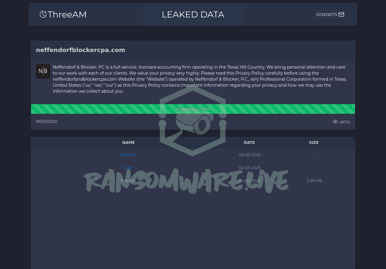 Leak Screenshot