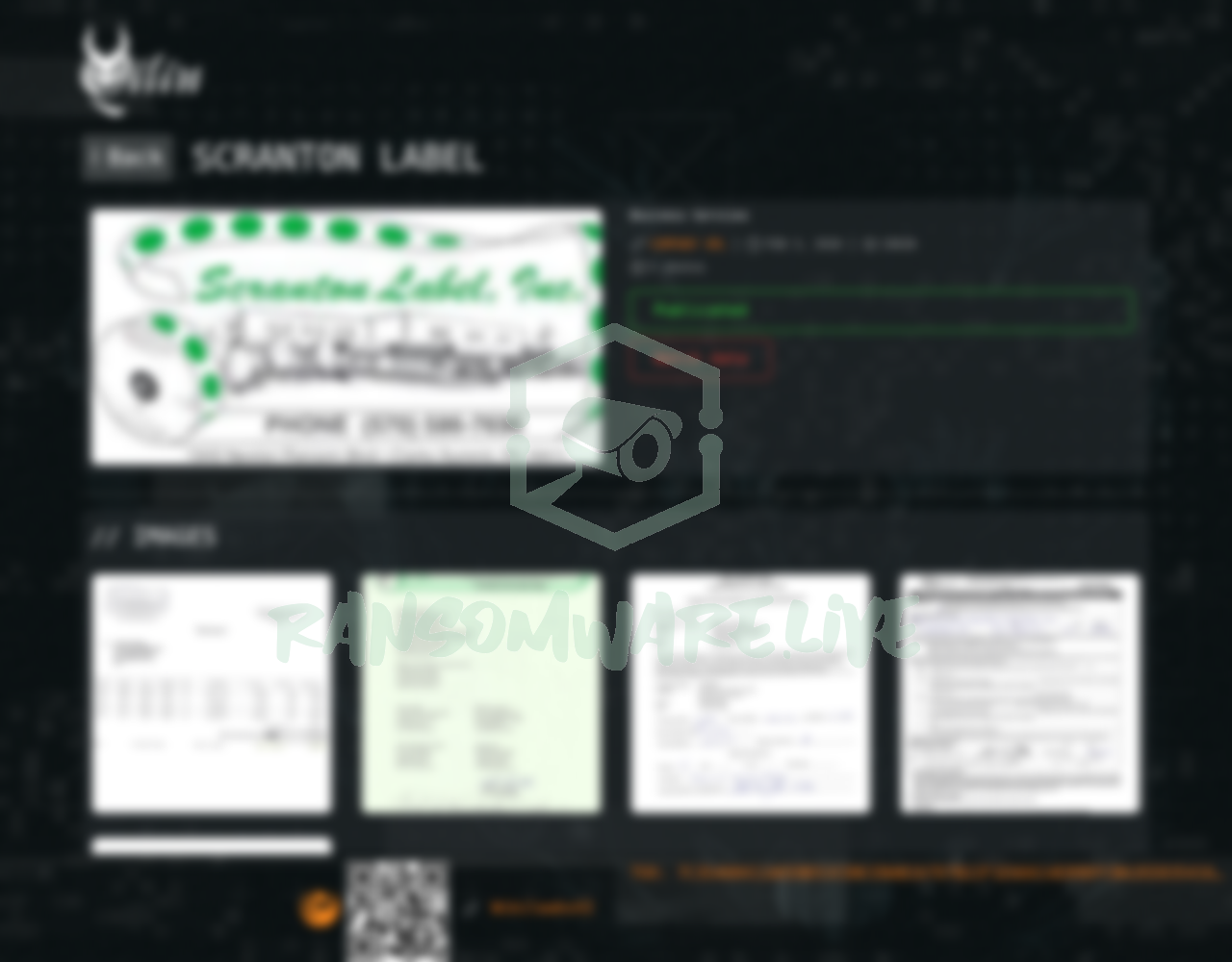 🏴‍☠️ Qilin has just published a new victim : Scranton Label