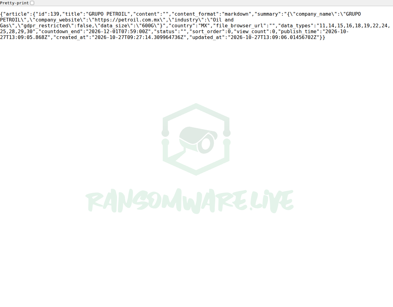 Leak Screenshot